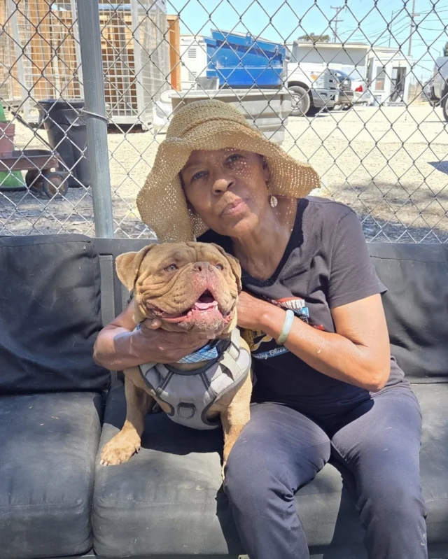 FUREVER FOUND ❤️ 
Congratulations to Andre and his new mom! 
We're so happy Andre found a home and we wish them both an amazing life together. 
#bulldogs #adoptashelterdog #BATBAdopt26 #rescueismyfavoritebreed